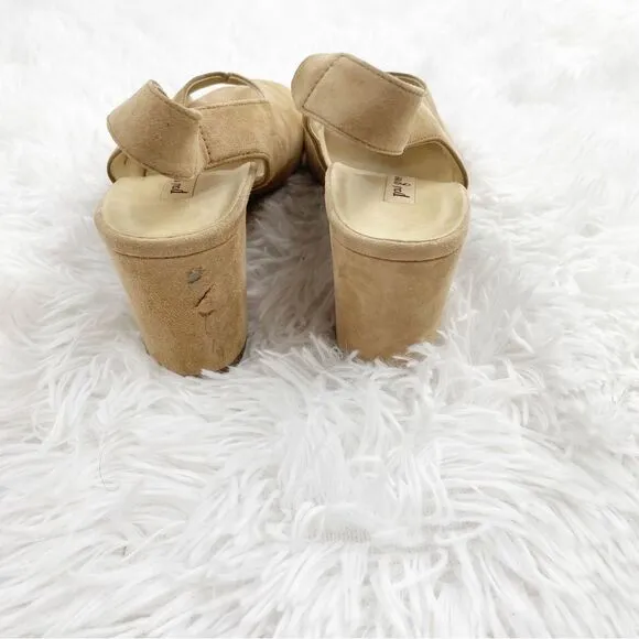 Paul Green Riviera Peep Toe Suede Slingback Heeled Sandal 5
