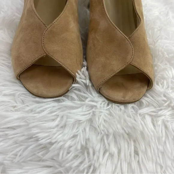 Paul Green Riviera Peep Toe Suede Slingback Heeled Sandal 5
