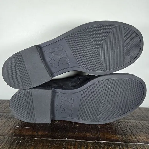 Paul Green Sadie Loafer Womens Size 8.5 US Platform Heel Shoe Black Suede (6 UK)