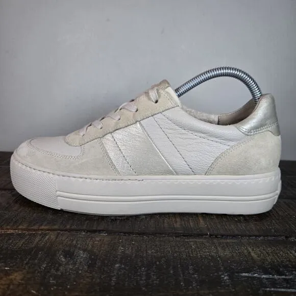 Paul Green Unity Womens Size 8.5 US Platform Sneaker Shoes Beige (6 UK)