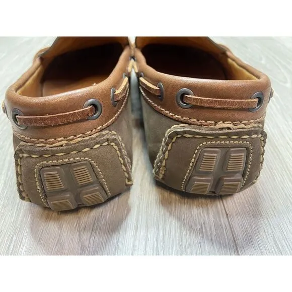 Peter Millar Shoes Mens 9.5 Brown Suede Moccasin Loafer Slip On Leather Driver‎