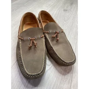 Peter Millar Shoes Mens 9.5 Brown Suede Moccasin Loafer Slip On Leather Driver‎