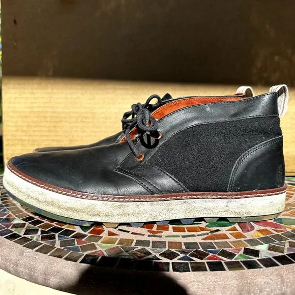 PF Flyers Chukka Boots Lace Up Streetwear Leather Suede Black Men's 13