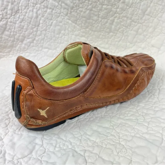 🔥PIKOLINOS Men’s Brown Leather Fuencarral Slip On Driving Loafers Shoes