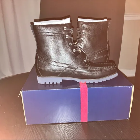 Polo by Ralph Lauren Men's Black Leather Boots
