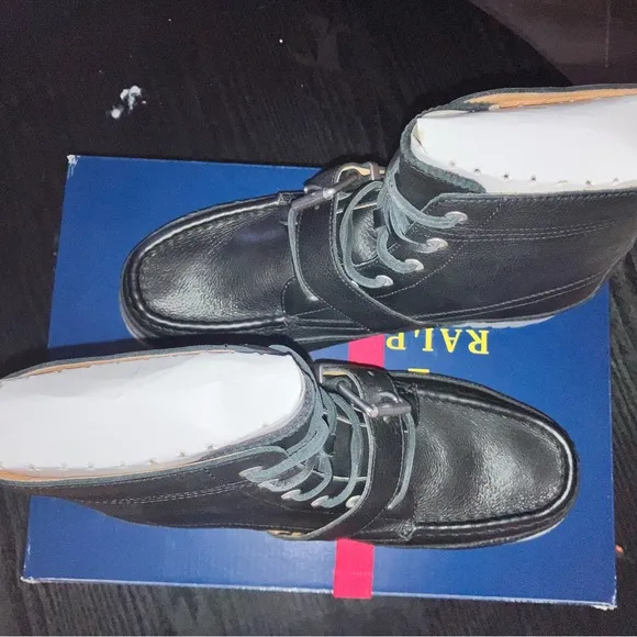 Polo by Ralph Lauren Men's Black Leather Boots