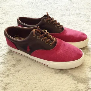 Polo Ralph Lauren Men’s red Vaughn saddle sneakers