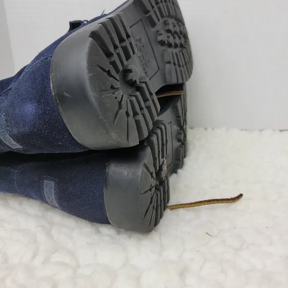 Polo Ralph Lauren Ranger Buckle Boots Mens Size 8.5 D Blue Suede Classic Hip Hop