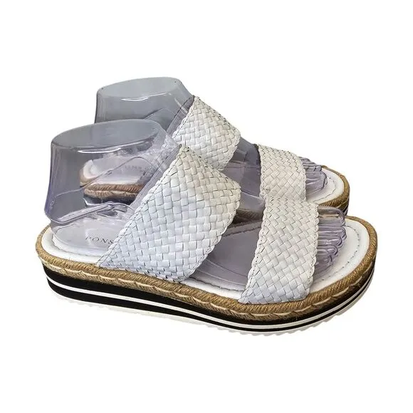 Pons Quintana Women's Milan White Espadrille Wedge Sandals Made in Spain EU 38