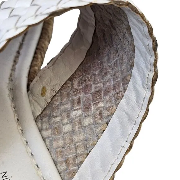 Pons Quintana Women's Milan White Espadrille Wedge Sandals Made in Spain EU 38