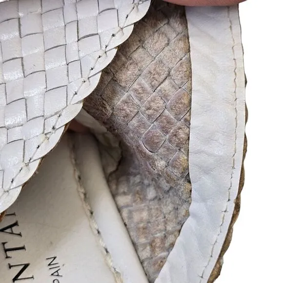 Pons Quintana Women's Milan White Espadrille Wedge Sandals Made in Spain EU 38