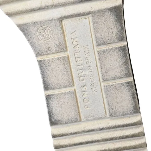 Pons Quintana Women's Milan White Espadrille Wedge Sandals Made in Spain EU 38