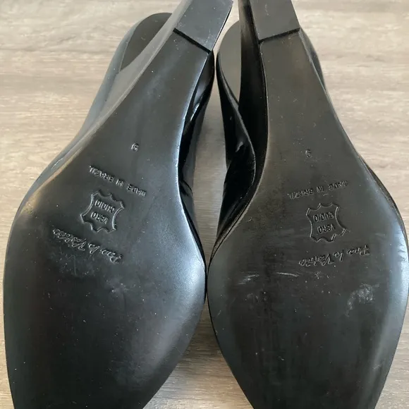 Pour La Victoire Platform/Wedge Open Toe Shoes Women Dark Navy Sz 9
