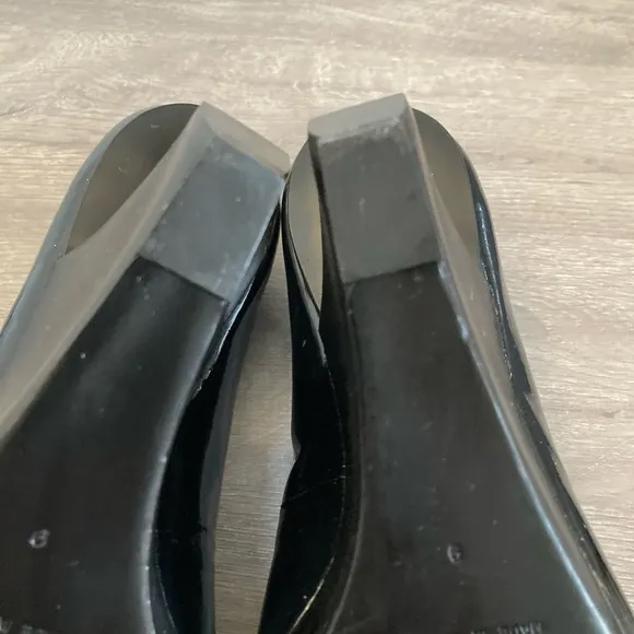 Pour La Victoire Platform/Wedge Open Toe Shoes Women Dark Navy Sz 9