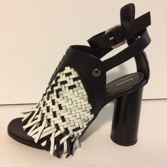 Proenza Schouler Woven Fringe Leather Sandals NEW Size 36