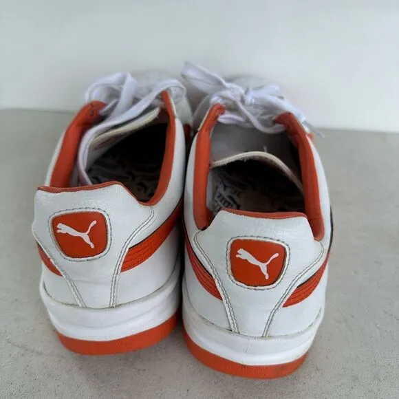 Puma GV Special Mens 13 Shoes Athletic Sneakers Leather Orange/White 343569