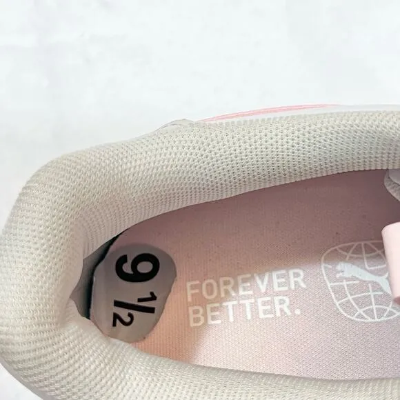 PUMA Karmen Rebelle Womens 6.5 Leather Platform Sneaker White Pink Shoe 387212
