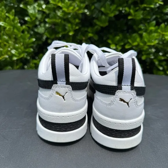 Puma Mayze Leather Puma White Puma Black Women’s Size 8.5