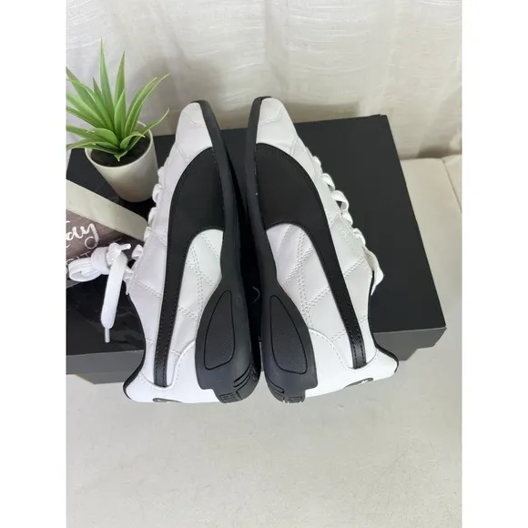 Puma Tune Cat 3 Youth Size 5C Leather Shoes White / Black Sneakers New!