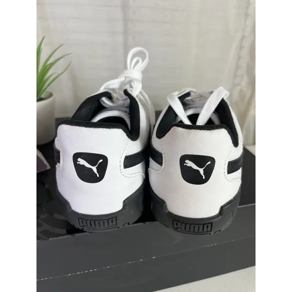 Puma Tune Cat 3 Youth Size 5C Leather Shoes White / Black Sneakers New!