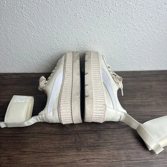 PUMA X Rihanna Fenty Ankle Strap Creepers Platform Shoes Vanilla Ice Womens Sz 7