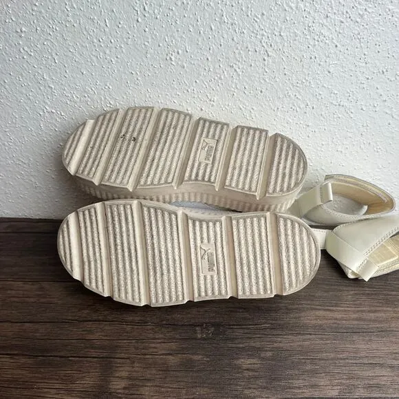 PUMA X Rihanna Fenty Ankle Strap Creepers Platform Shoes Vanilla Ice Womens Sz 7