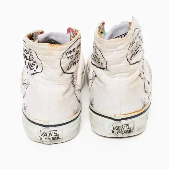 R. Crumb Mr. Natural 2009 X Vans Collab Rare Sk8-Hi Sneakers, Women's US 7.5