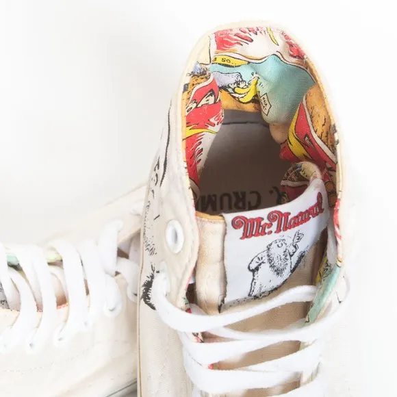 R. Crumb Mr. Natural 2009 X Vans Collab Rare Sk8-Hi Sneakers, Women's US 7.5