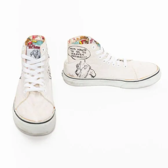 R. Crumb Mr. Natural 2009 X Vans Collab Rare Sk8-Hi Sneakers, Women's US 7.5