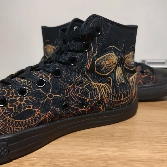 Raad Mens Shoes Size 10.5 Black Orange Red Yellow Skeleton Design