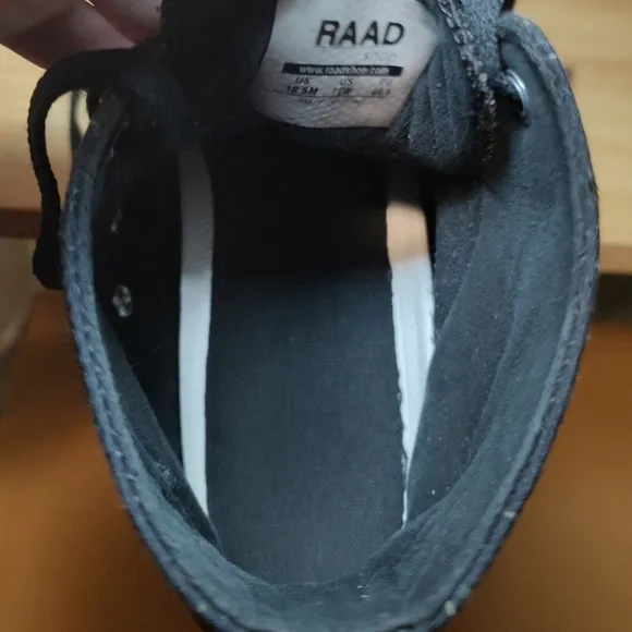Raad Mens Shoes Size 10.5 Black Orange Red Yellow Skeleton Design