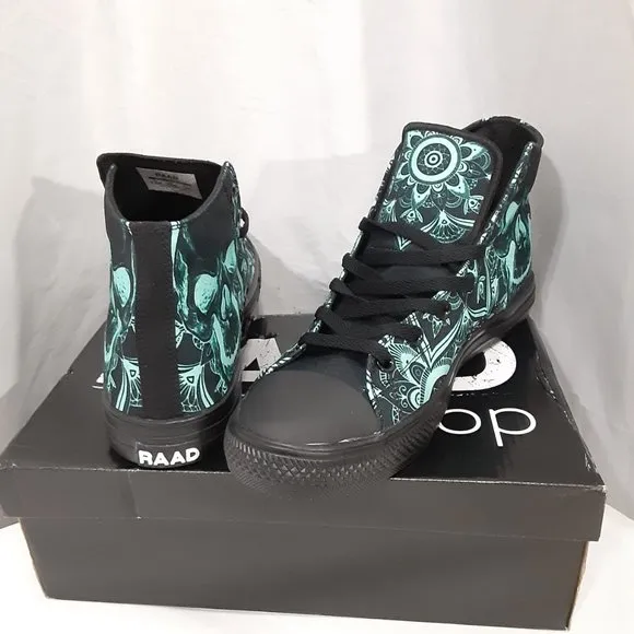 RAAD SKULL MANDALA SNEAKERS SIZE MENS 9.5 WOMENS 11 EU 43 SHOES SKATER URBAN