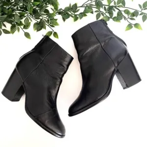 Rag &amp; Bone Ankle Boots Black Newbury Leather Size 7.5