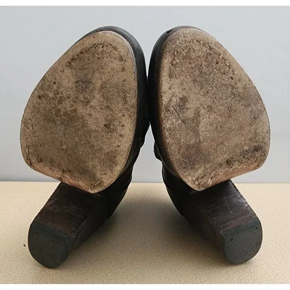 Rag &amp; Bone Dark Brown Leather Ankle Boots 9 Classic Newbury Bootie With Box 39