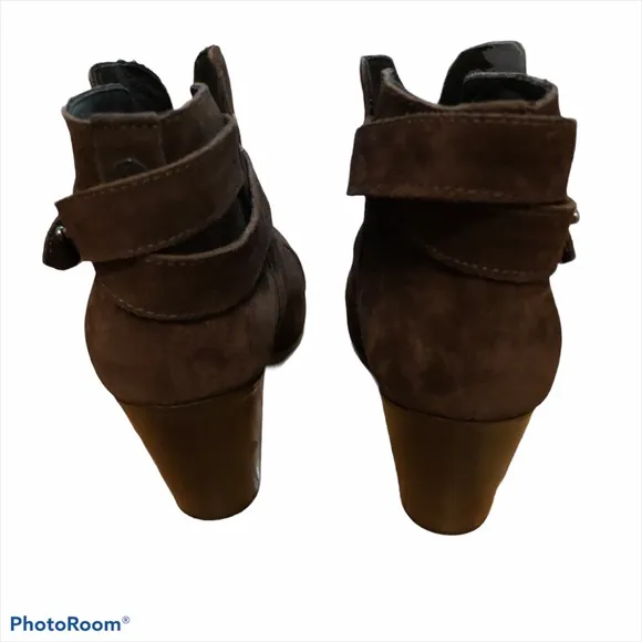 Rag &amp; Bone Harrow Boots Booties Brown Suede 5.5 EUC