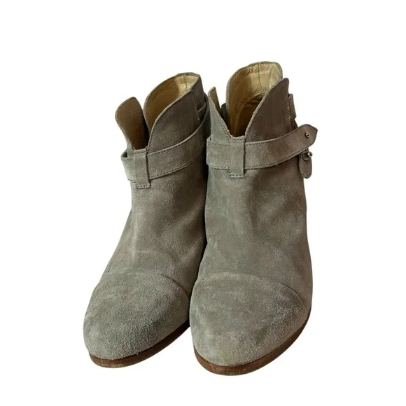 Rag &amp; Bone Harrow Suede Leather Pull On Ankle Boots Women's Size US 9 EU 39