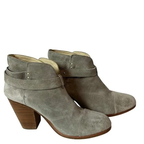 Rag &amp; Bone Harrow Suede Leather Pull On Ankle Boots Women's Size US 9 EU 39
