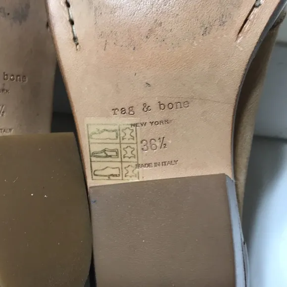 Rag &amp; bone leather boots with elastic gore on both sides. Made in Italy. EUC