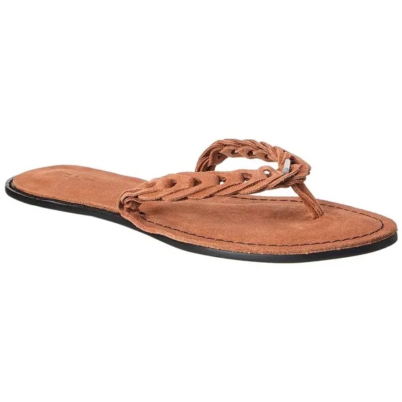 Rag &amp; Bone Melrose Woven Suede Thong Sandals