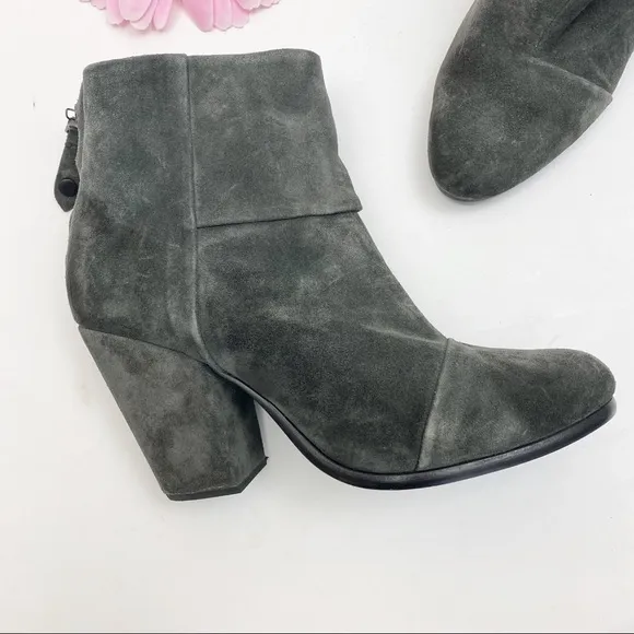 Rag &amp; Bone Newbury Suede Leather Ankle Boots: Dark Grey