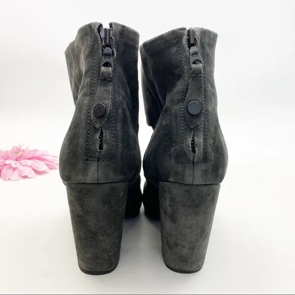 Rag &amp; Bone Newbury Suede Leather Ankle Boots: Dark Grey