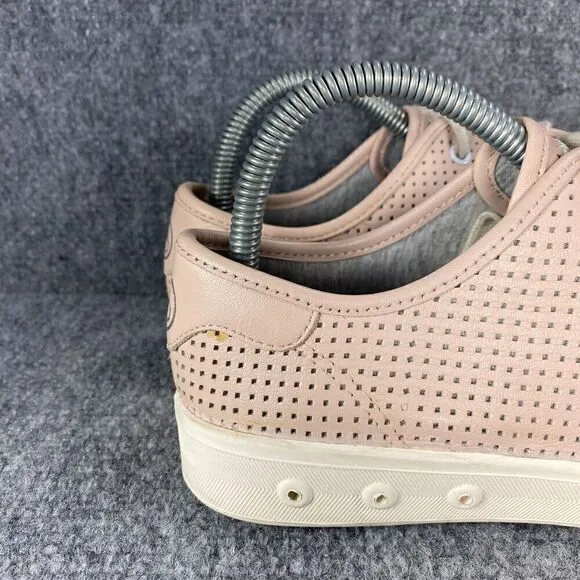Rag &amp; Bone Perforated Sneakers Womens 8.5 Pink Leather Shoes Standard Issue 38.5