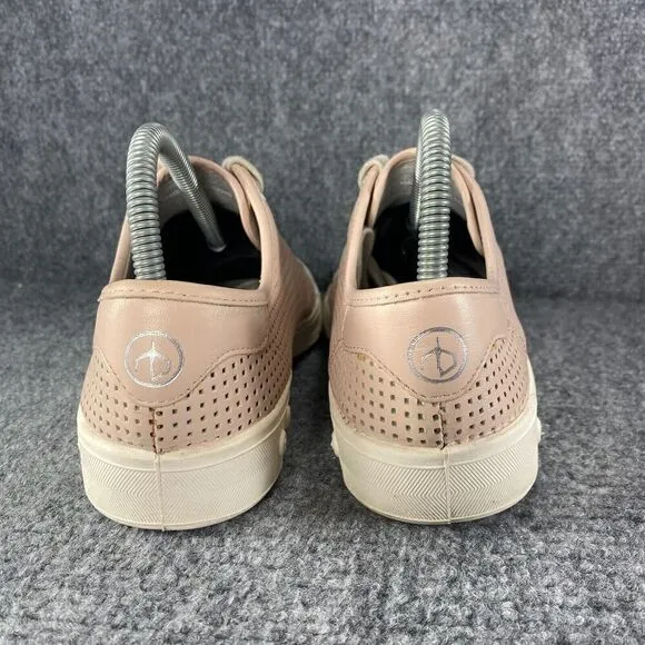 Rag &amp; Bone Perforated Sneakers Womens 8.5 Pink Leather Shoes Standard Issue 38.5