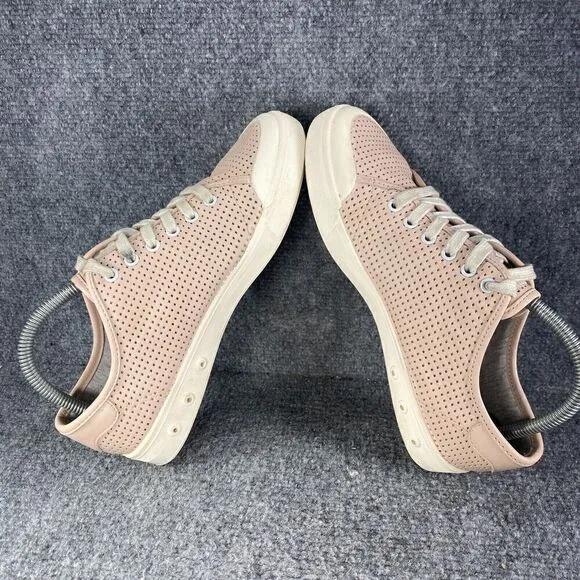 Rag &amp; Bone Perforated Sneakers Womens 8.5 Pink Leather Shoes Standard Issue 38.5