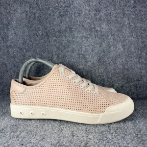 Rag &amp; Bone Perforated Sneakers Womens 8.5 Pink Leather Shoes Standard Issue 38.5