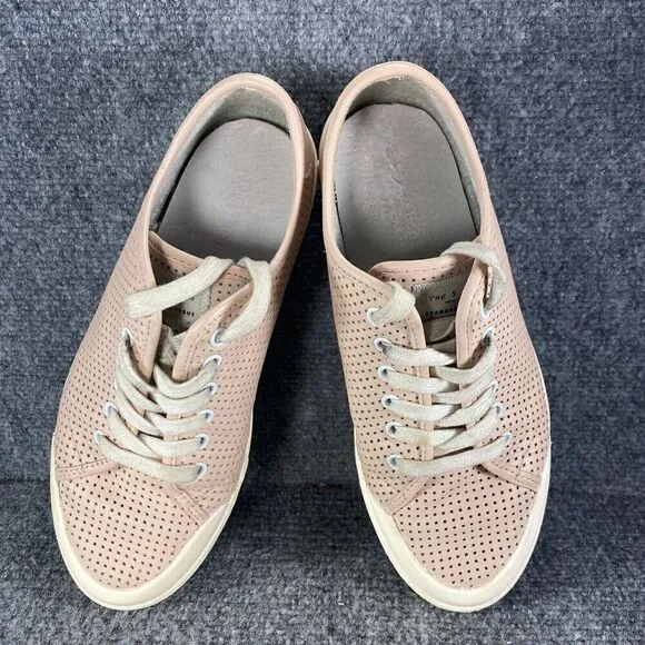 Rag &amp; Bone Perforated Sneakers Womens 8.5 Pink Leather Shoes Standard Issue 38.5
