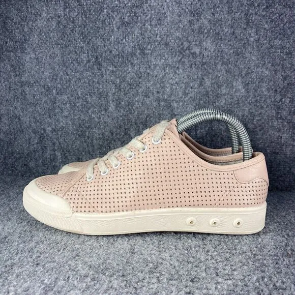 Rag &amp; Bone Perforated Sneakers Womens 8.5 Pink Leather Shoes Standard Issue 38.5