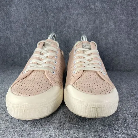 Rag &amp; Bone Perforated Sneakers Womens 8.5 Pink Leather Shoes Standard Issue 38.5