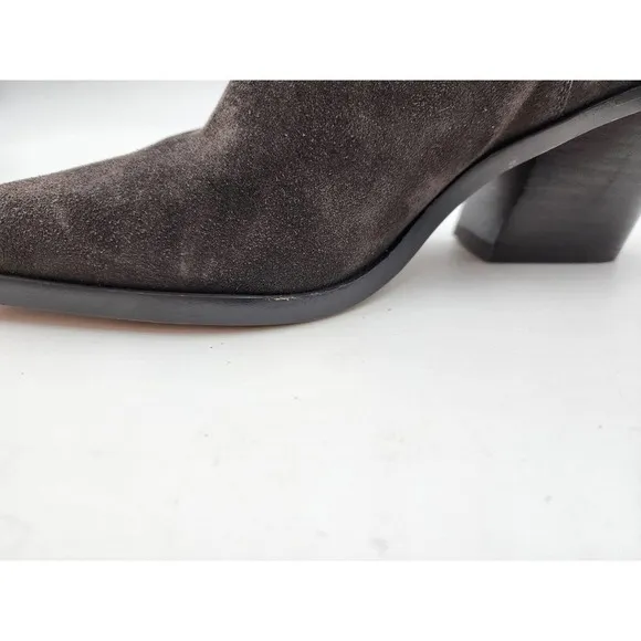 Rag &amp; Bone Razor Chelsea Gray Suede Leather Pointed-toe Ankle Boot 36.5 …