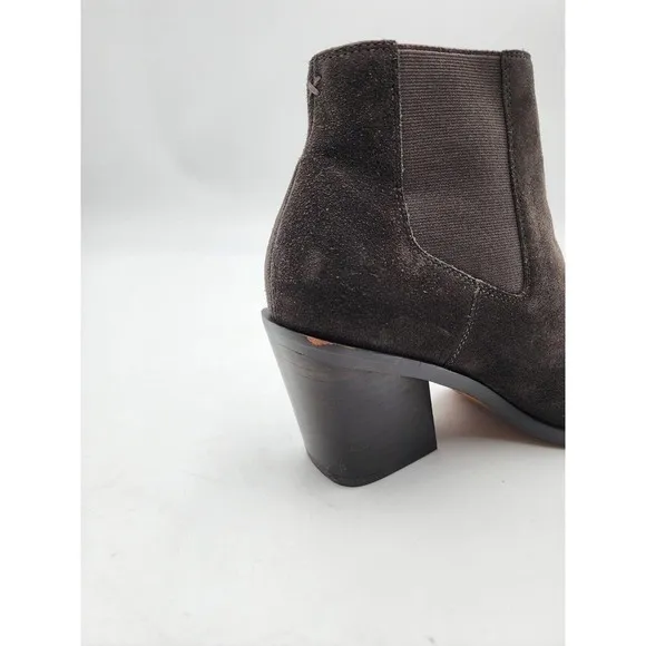Rag &amp; Bone Razor Chelsea Gray Suede Leather Pointed-toe Ankle Boot 36.5 …